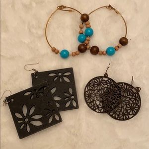 🌿5!for $25. 3 Earring Bundle